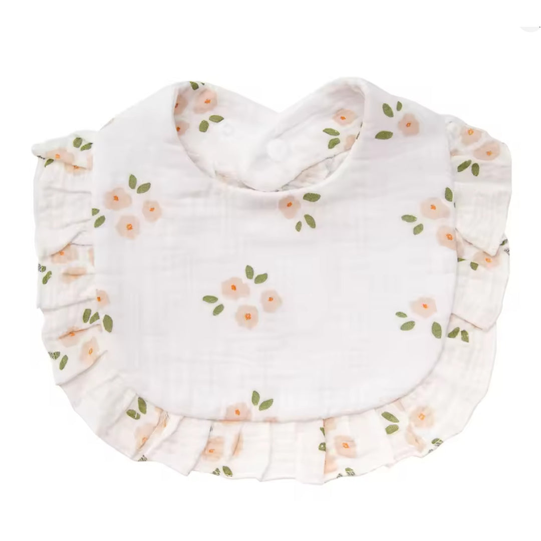 Pink Floral Baby Bib