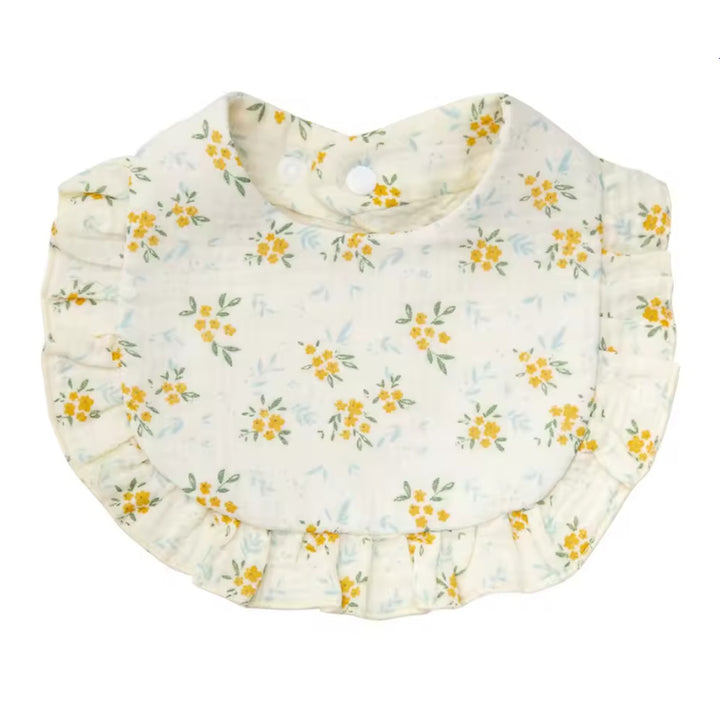 Yellow Floral Baby Bib