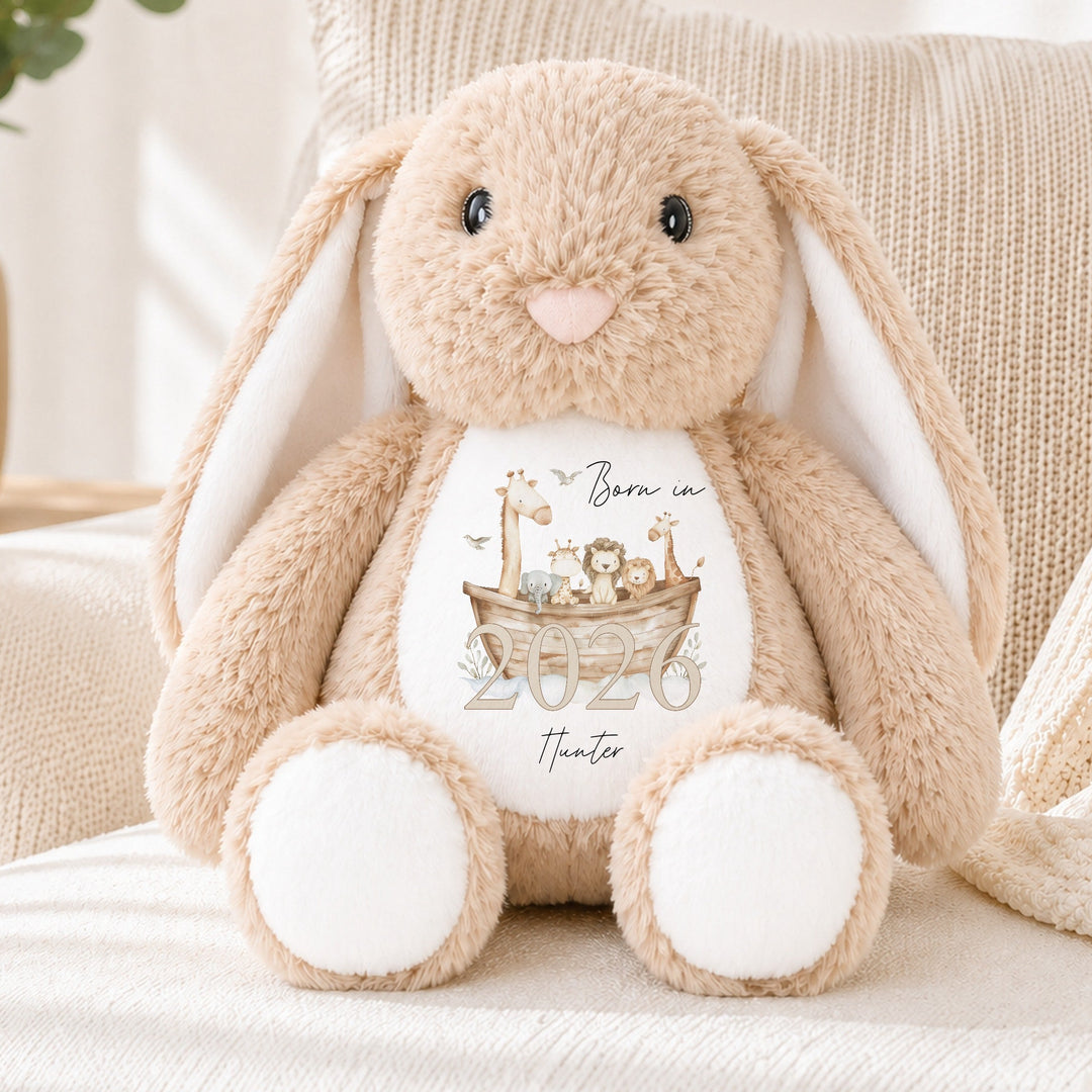 Personalised Animal Boat Born in 2026 Rabbit