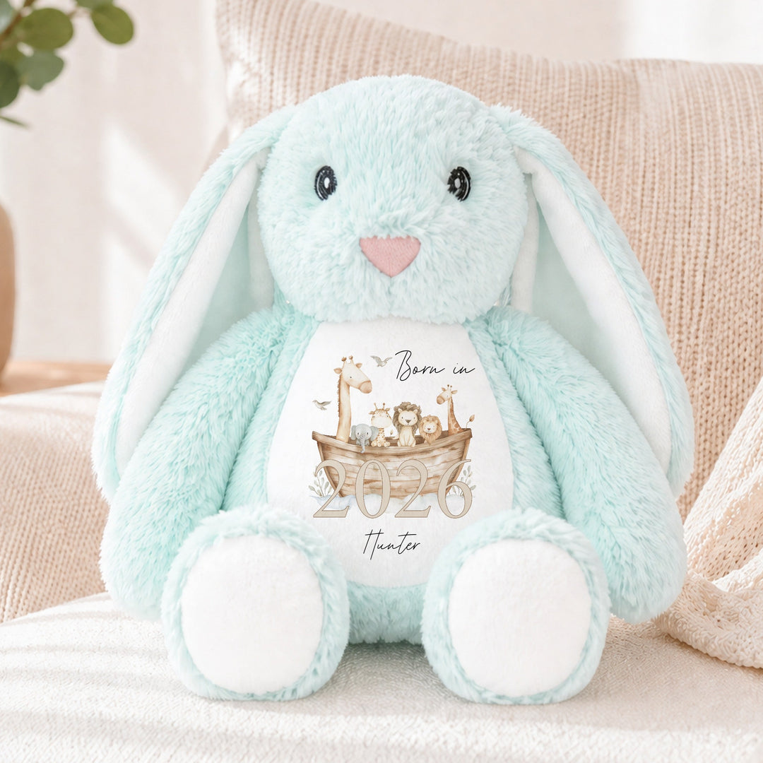 Personalised Animal Boat Born in 2026 Rabbit