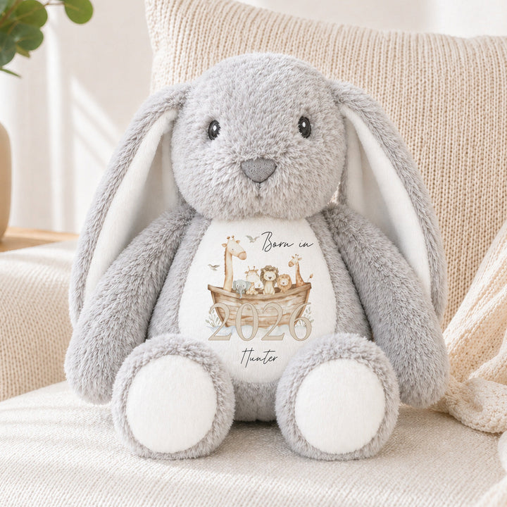 Personalised Animal Boat Born in 2026 Rabbit