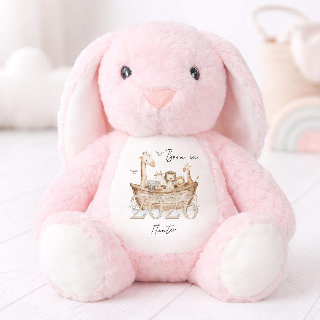 Personalised Animal Boat Born in 2026 Rabbit