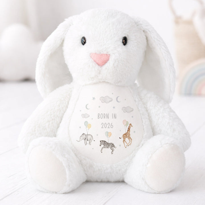 Beige Animal Wreath Born in 2026 Rabbit