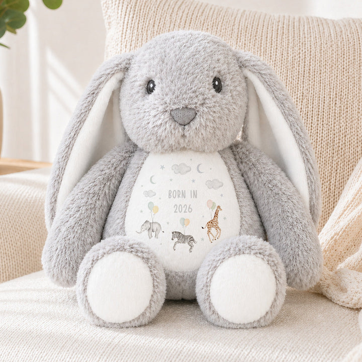Beige Animal Wreath Born in 2026 Rabbit