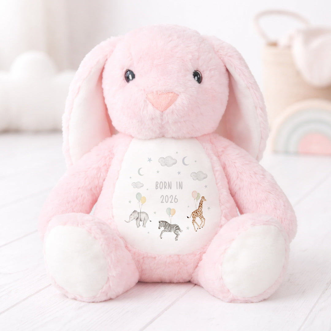 Beige Animal Wreath Born in 2026 Rabbit