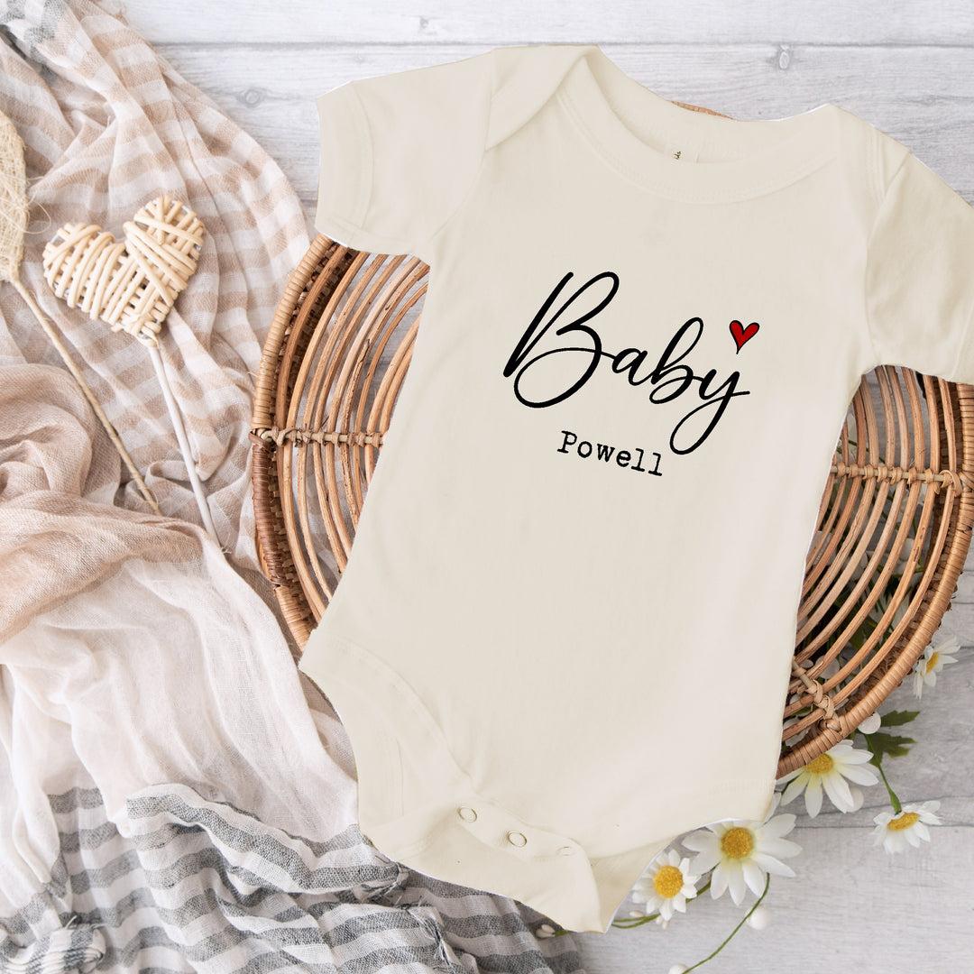 Personalised Baby Beige Babygrow/Vest with optional Headband, Hat, Blanket