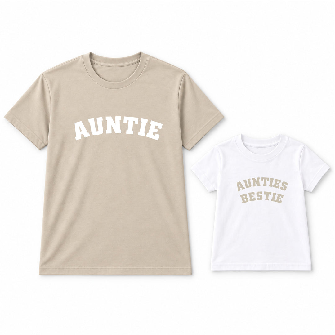 Beige Aunties Bestie Matching Outfits