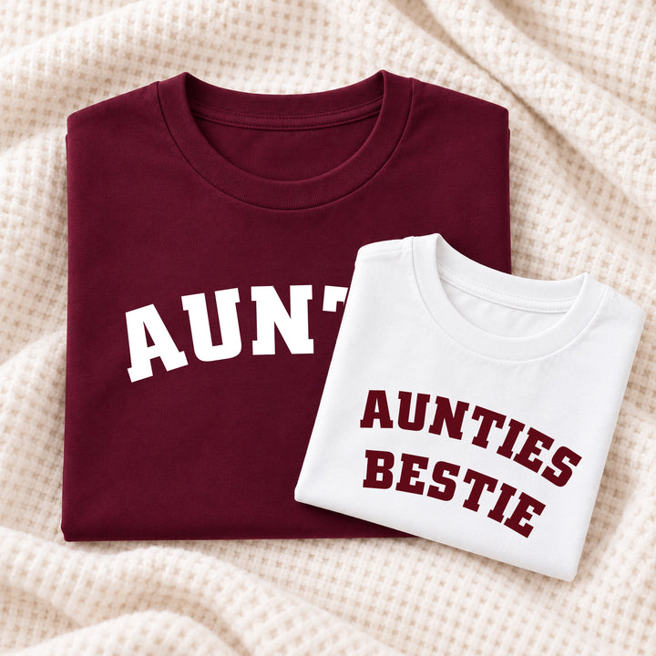 Maroon Aunties Bestie Matching Outfit