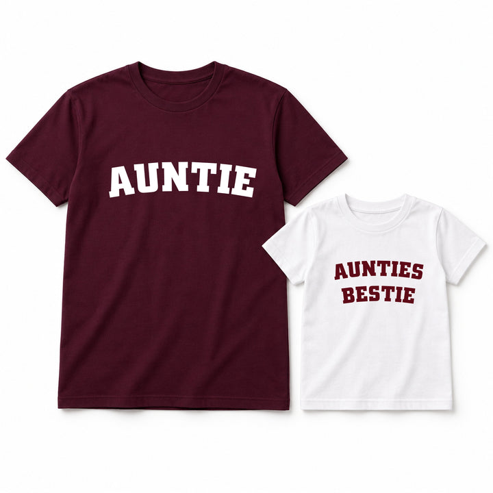 Maroon Aunties Bestie Matching Outfit