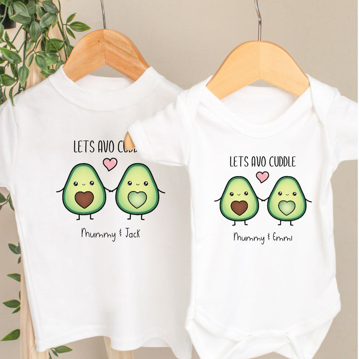 Personalised Lets Avo Cuddle Valentines Babygrow/Vest