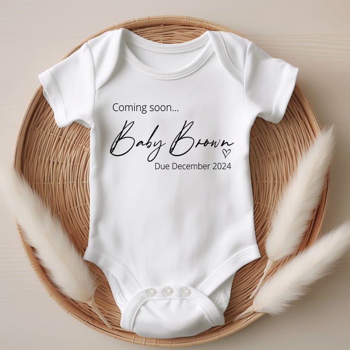 Coming Soon Baby Announcement Vest