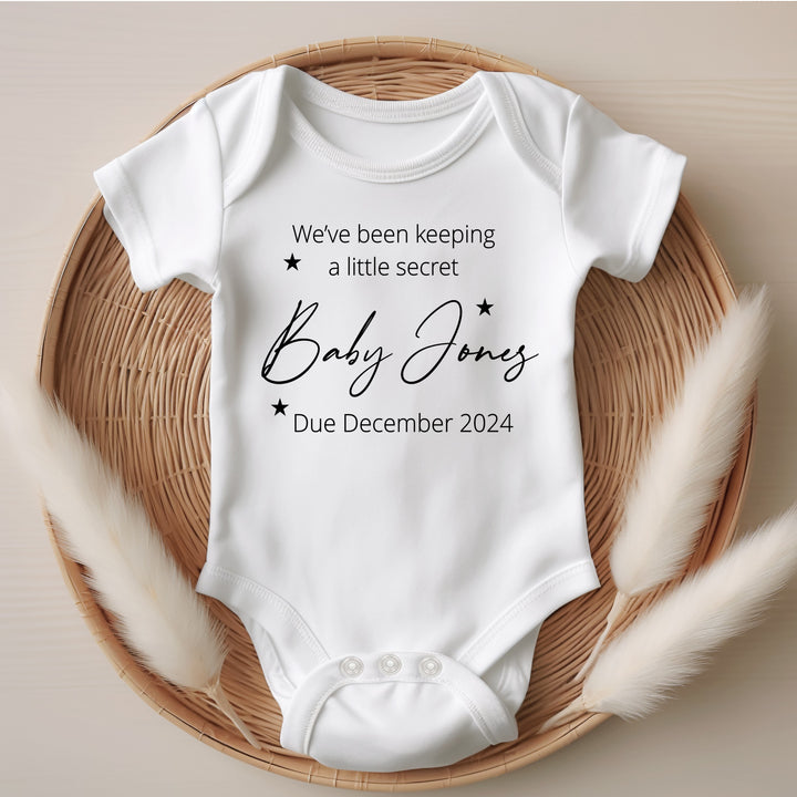 Keeping A Secret Baby Announcement Vest