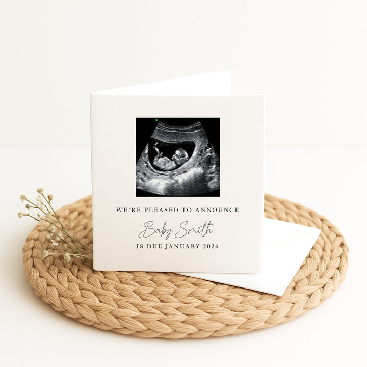 Personalised Scan Baby Announcement Card