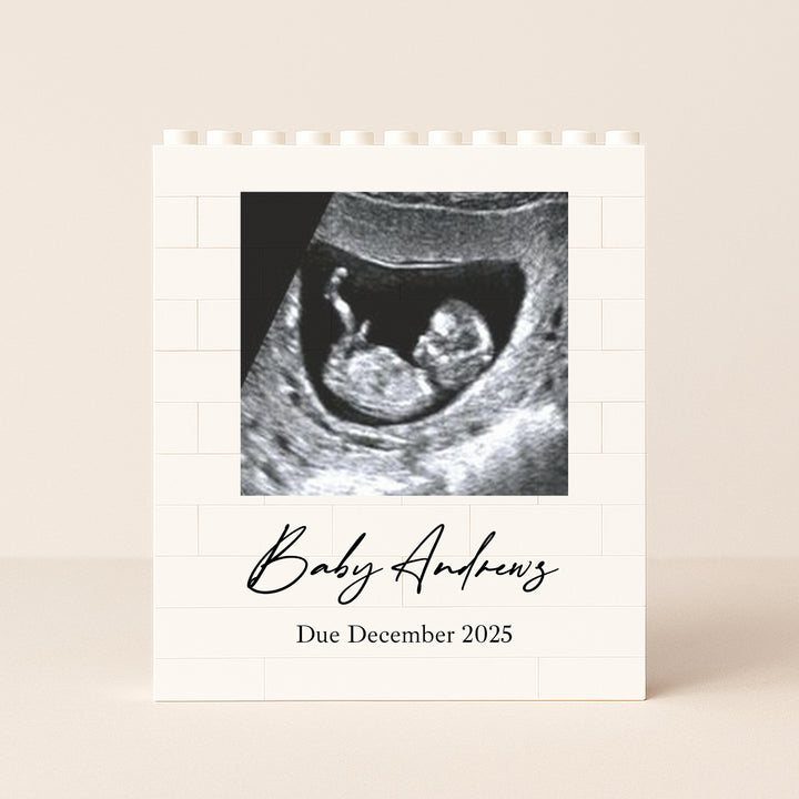 Personalised Scan Baby Announcement Lego Blocks