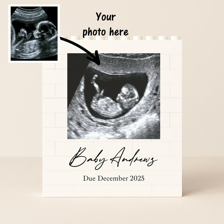 Personalised Scan Baby Announcement Lego Blocks