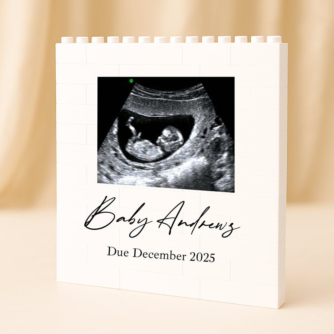 Personalised Scan Baby Announcement Lego Blocks