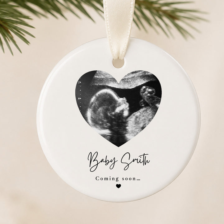 Personalised Baby Scan Christmas Bauble