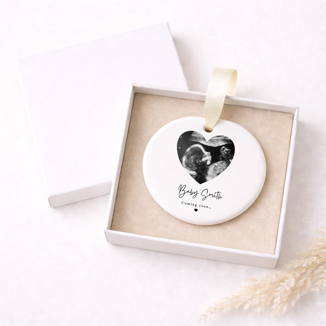 Personalised Baby Scan Christmas Bauble