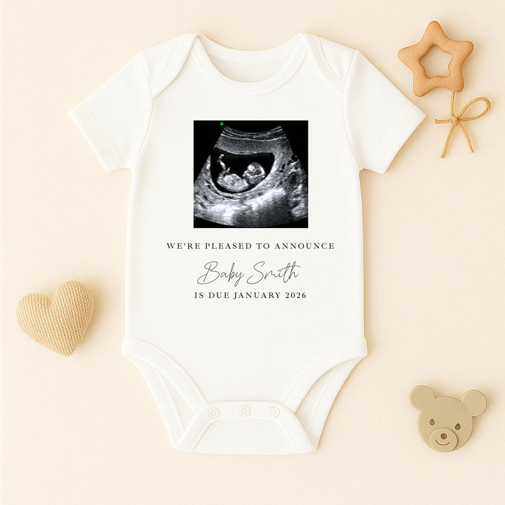 Personalised Baby Scan Announcement Vest