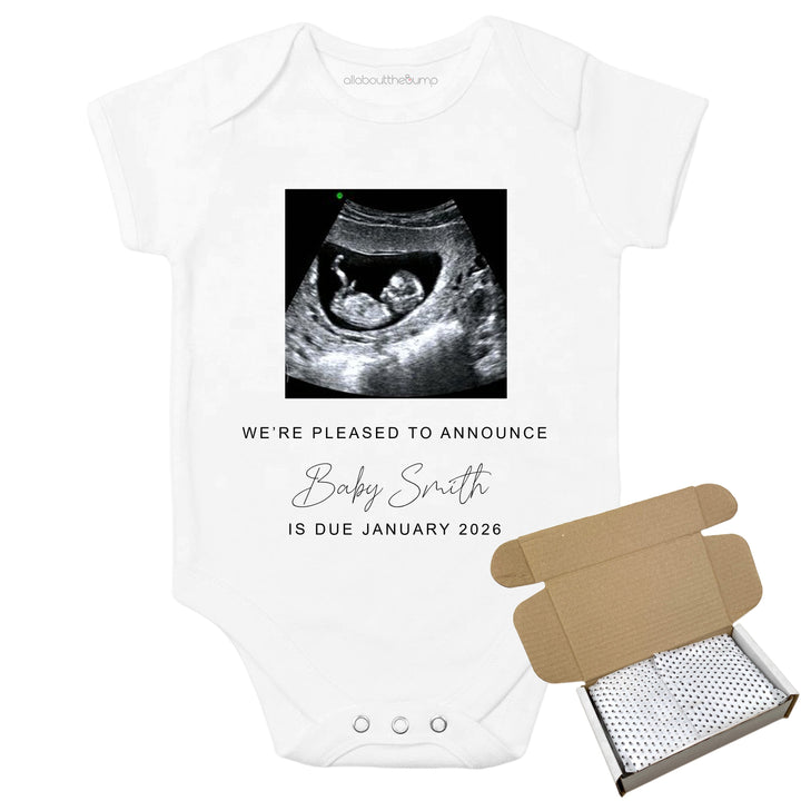 Personalised Baby Scan Announcement Vest