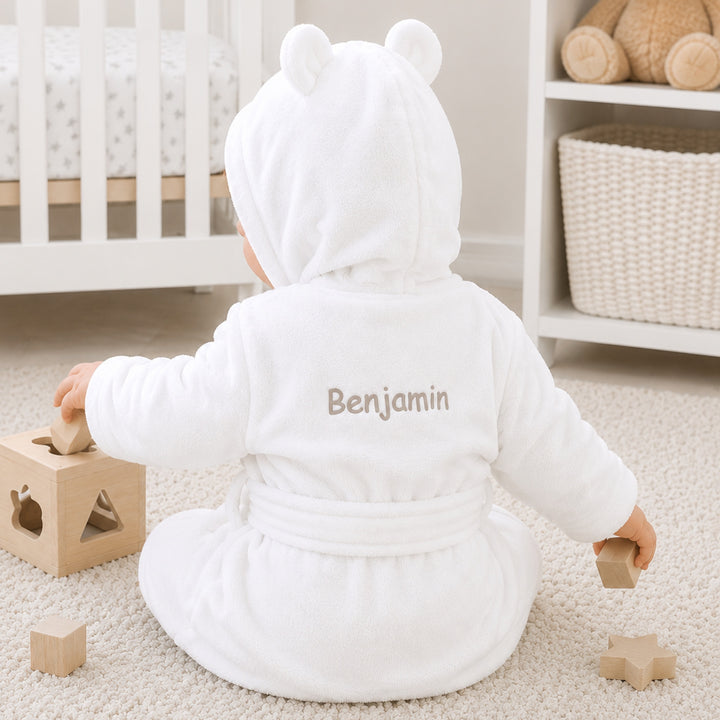 Personalised Embroidered Back Toddler Dressing Gown