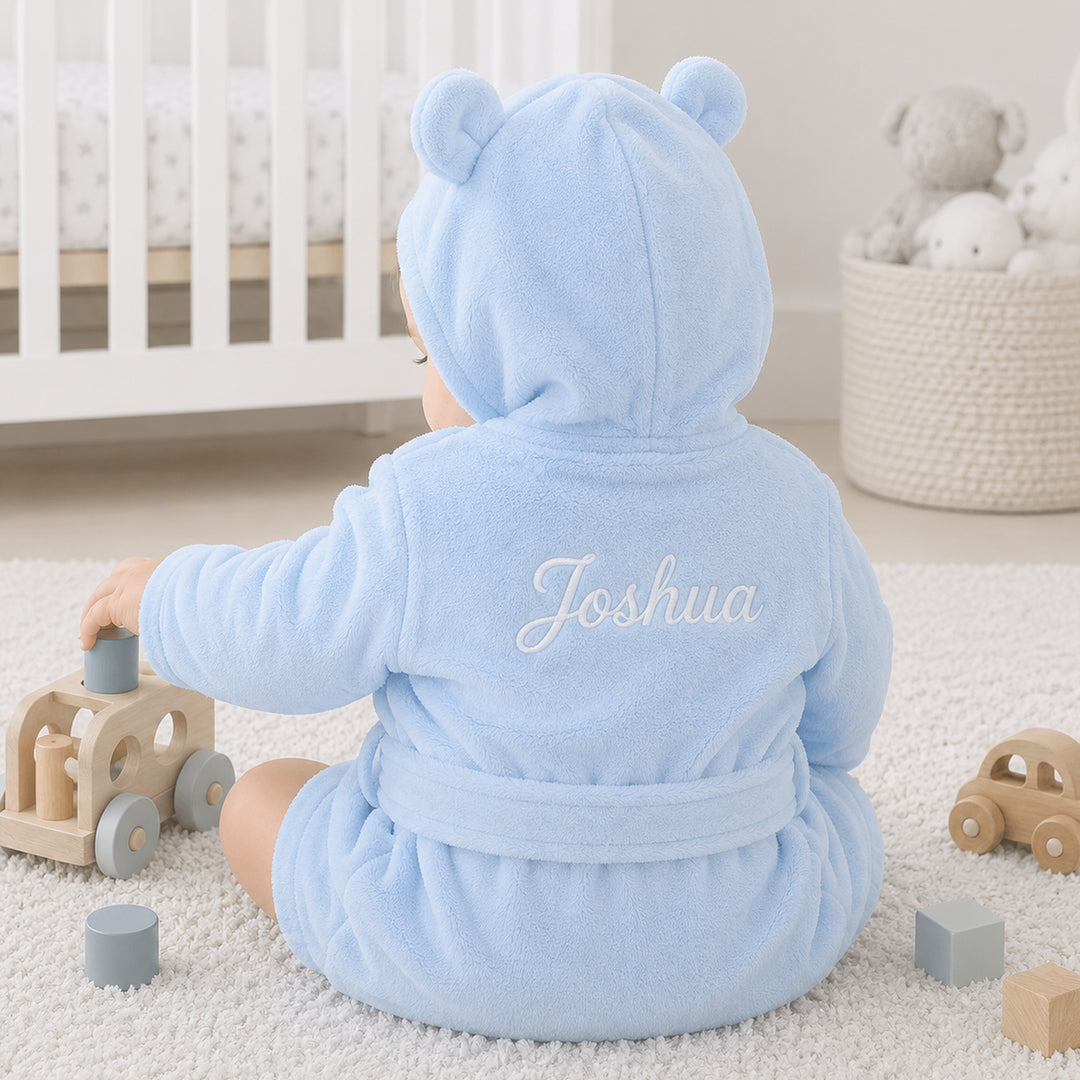Personalised Embroidered Back Toddler Dressing Gown
