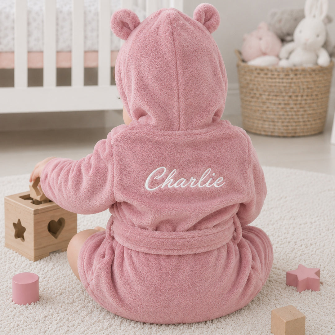 Personalised Embroidered Back Toddler Dressing Gown