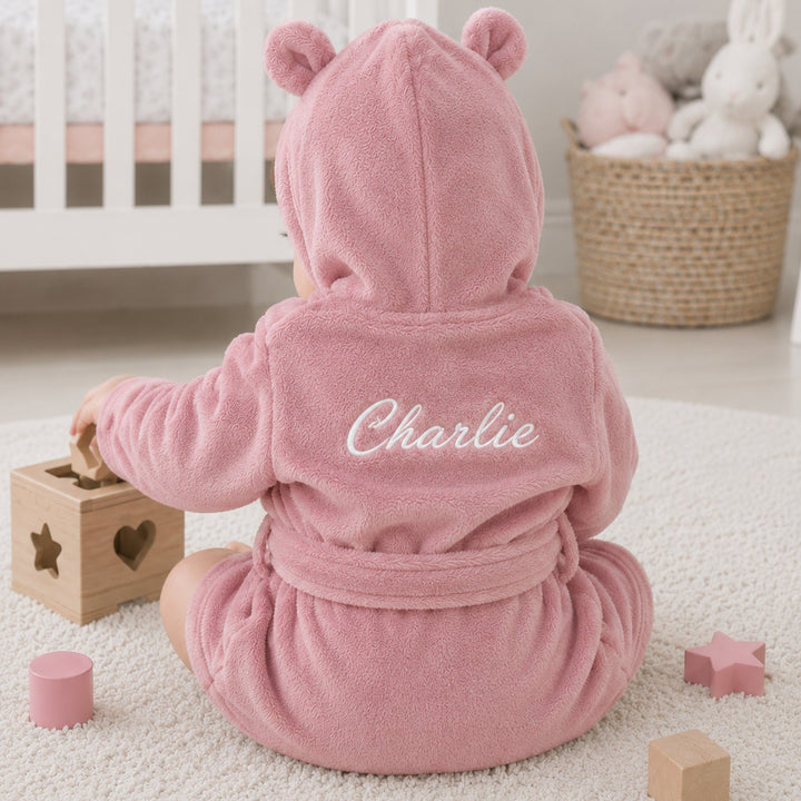 Personalised Embroidered Back Toddler Dressing Gown