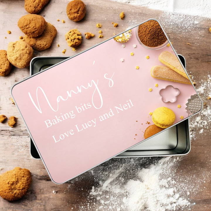Personalised Nanny's Baking Bits Gift Tin