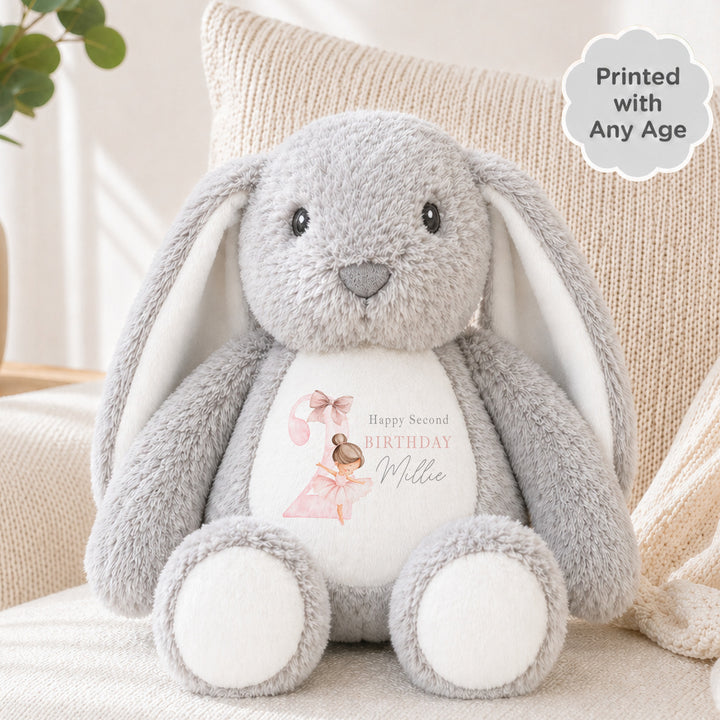Personalised Pink Ballerina Any Age Birthday Teddy