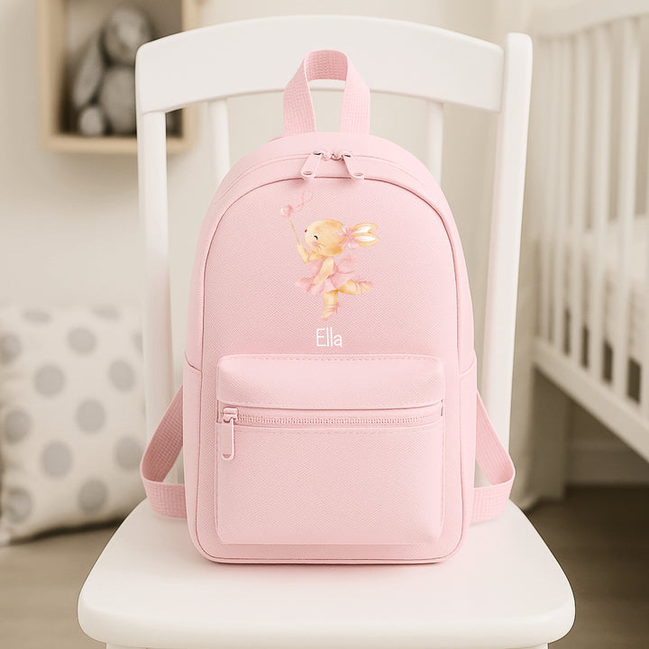 Personalised Pink Ballerina Bunny Backpack