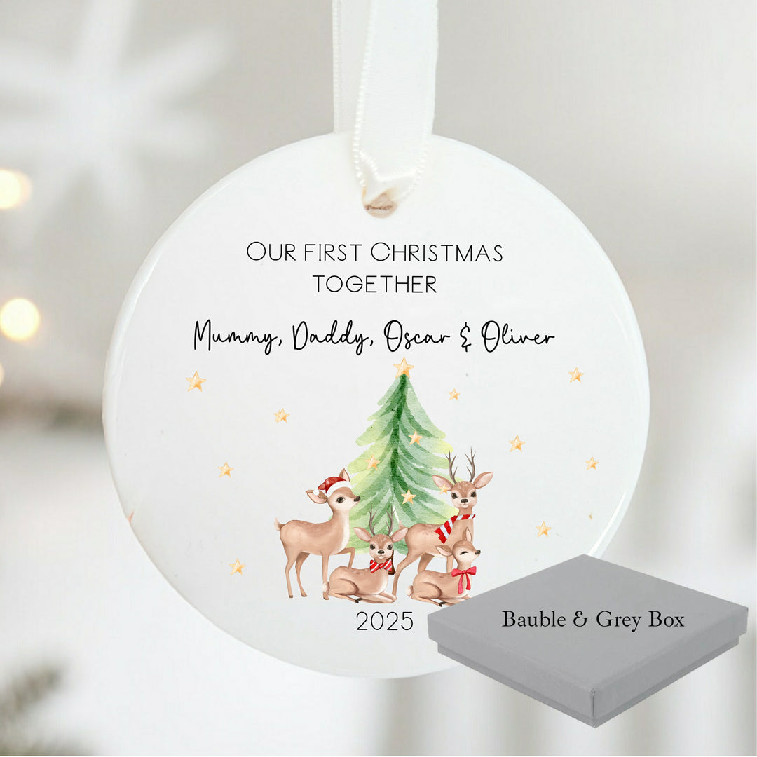 Personalised Our First Christmas Together Ceramic Bauble