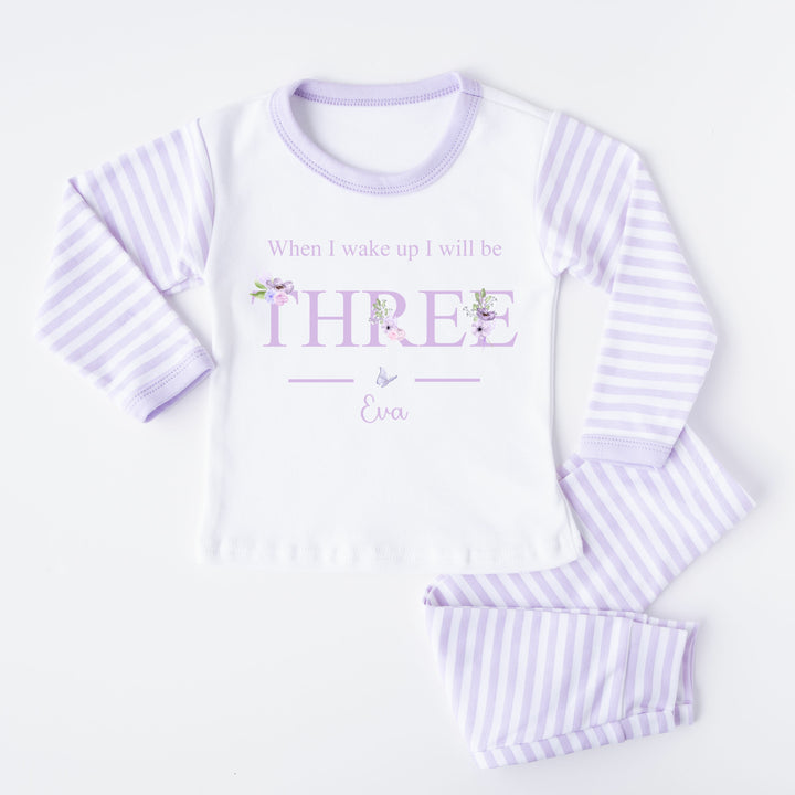 Personalised Floral Lilac Birthday Pyjamas