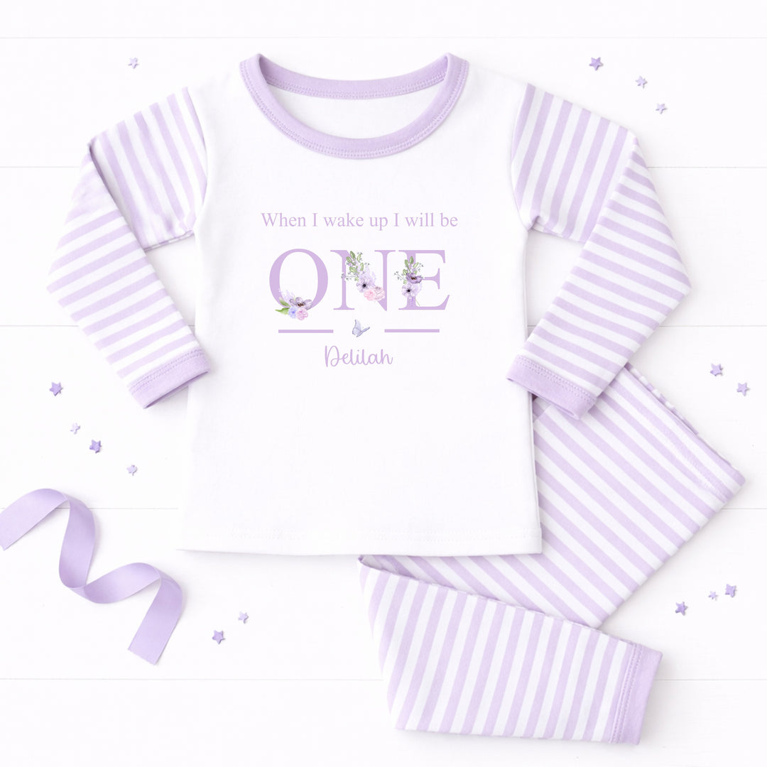 Personalised Floral Lilac When I Wake Up I&