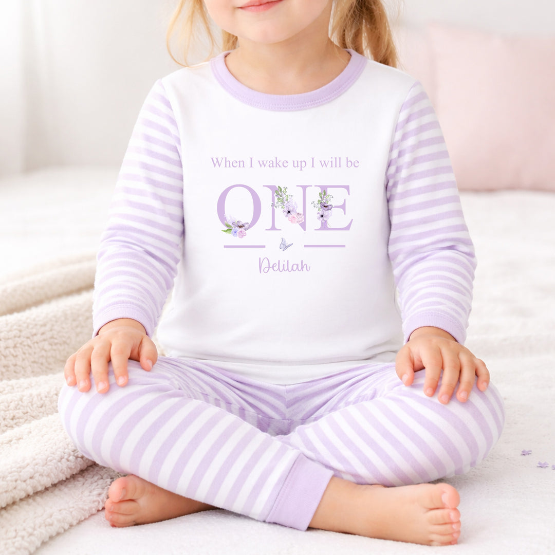 Personalised Floral Lilac When I Wake Up I&