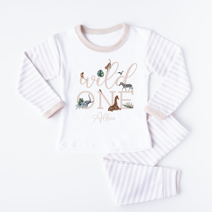 Personalised First Birthday Wild ONE Beige Pyjamas