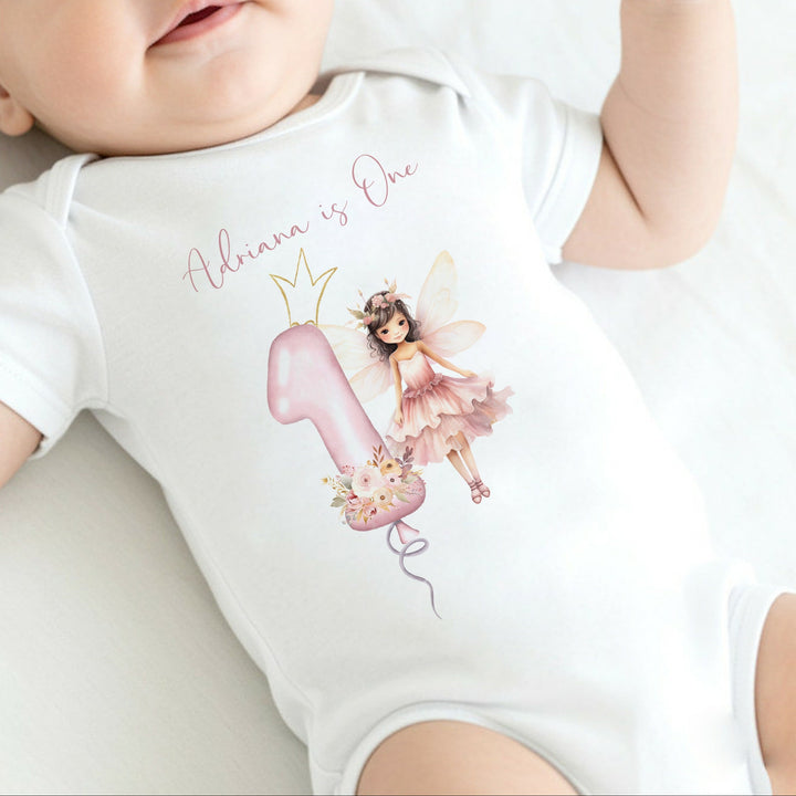 Personalised Pink Fairy Balloon Birthday Vest
