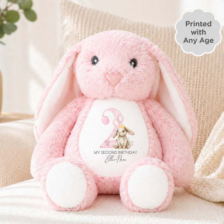 Personalised Pink Bunny Crown Any Age Birthday Rabbit