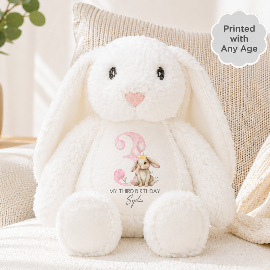 Personalised Pink Bunny Crown Any Age Birthday Rabbit
