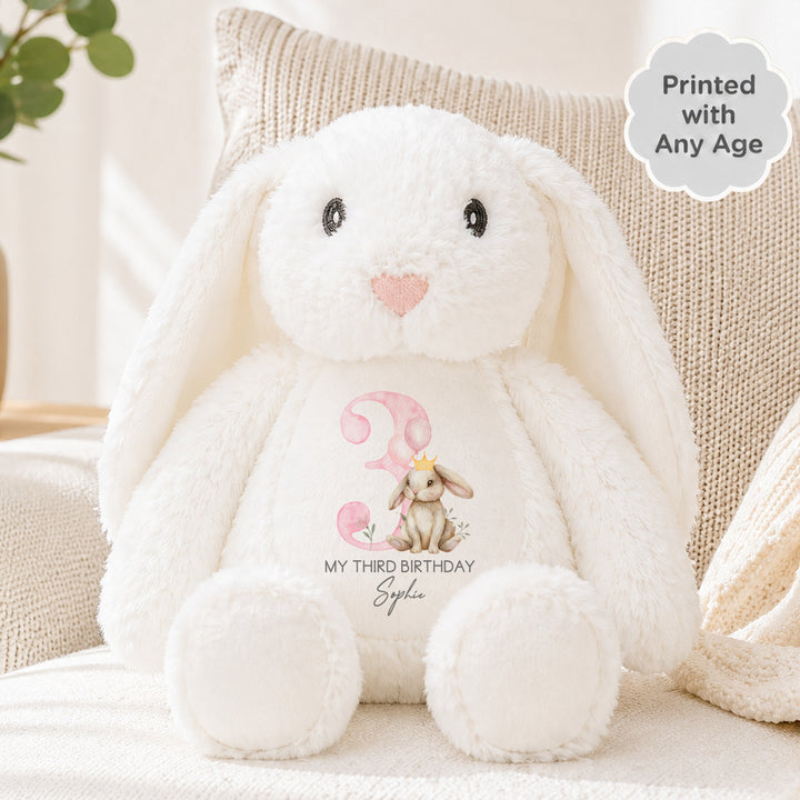 Personalised Pink Bunny Crown Any Age Birthday Rabbit