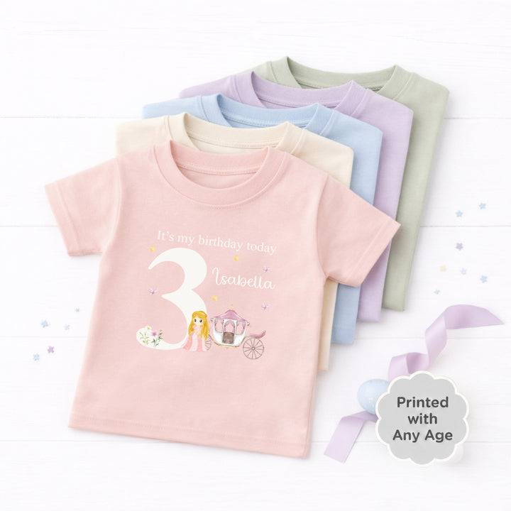 Personalised Princess Any Age Birthday T-shirt