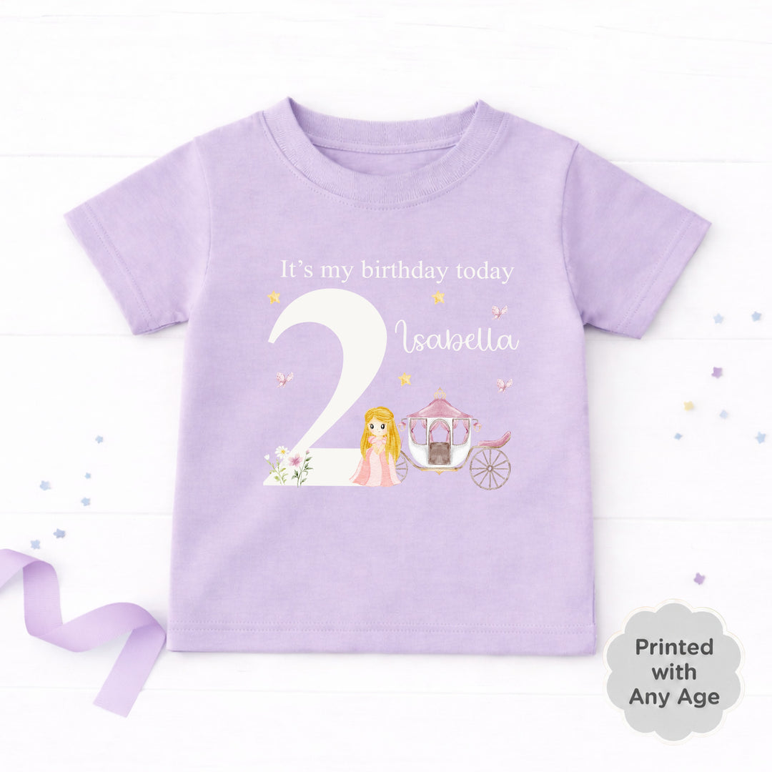 Personalised Princess Any Age Birthday T-shirt