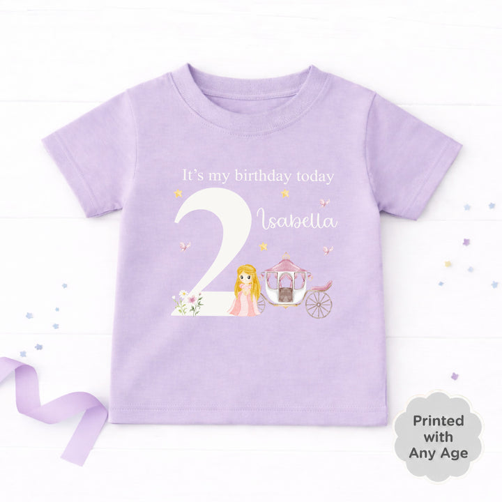 Personalised Princess Any Age Birthday T-shirt