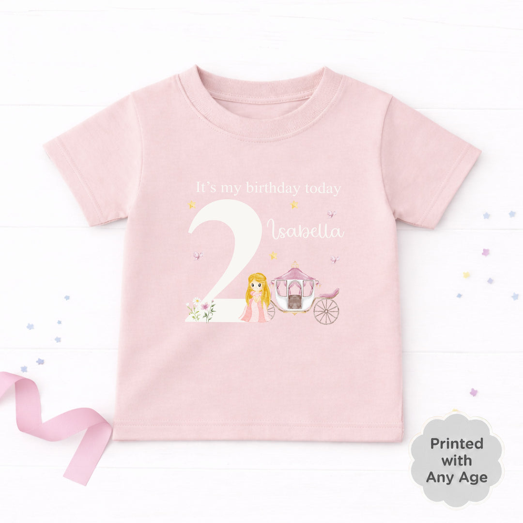 Personalised Princess Any Age Birthday T-shirt
