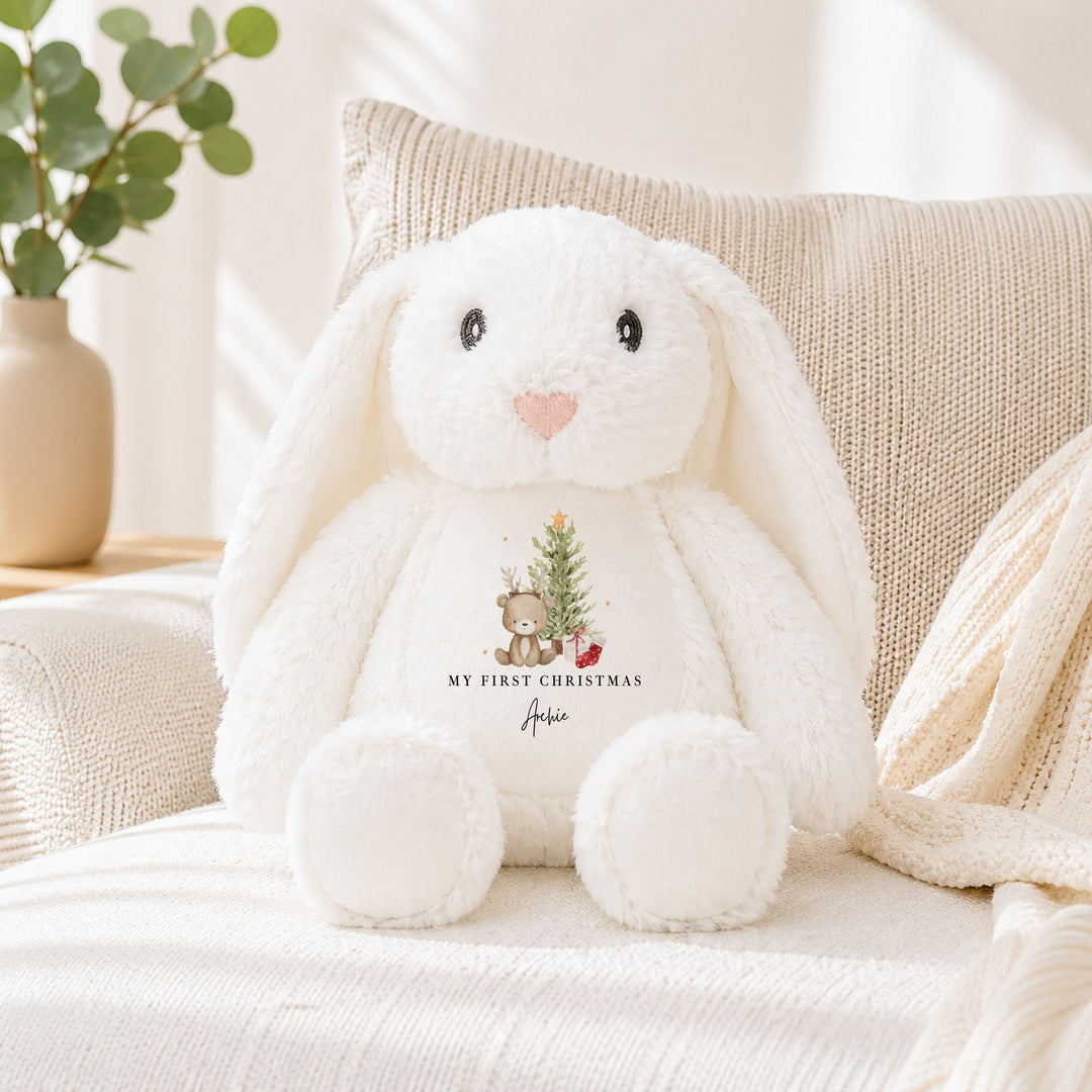 Personalised Bear Reindeer Tree My First Christmas Soft Toy