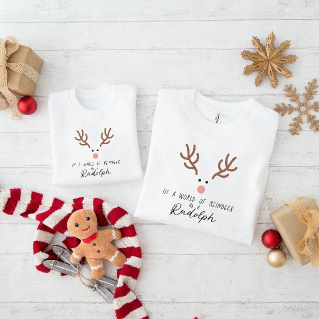 Be a Rudolph Christmas Sweatshirt/Babygrow