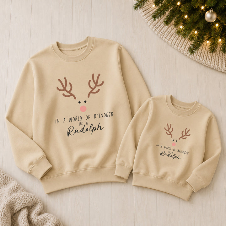 Family Matching Be a Rudolph Christmas Jumper