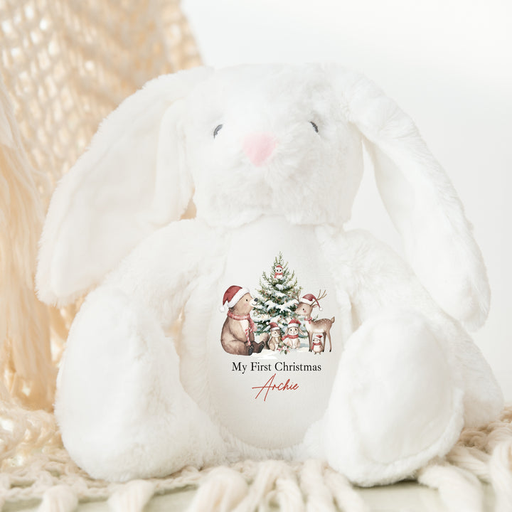 Personalised Woodland Bear Christmas Reindeer/Penguin/Bunny