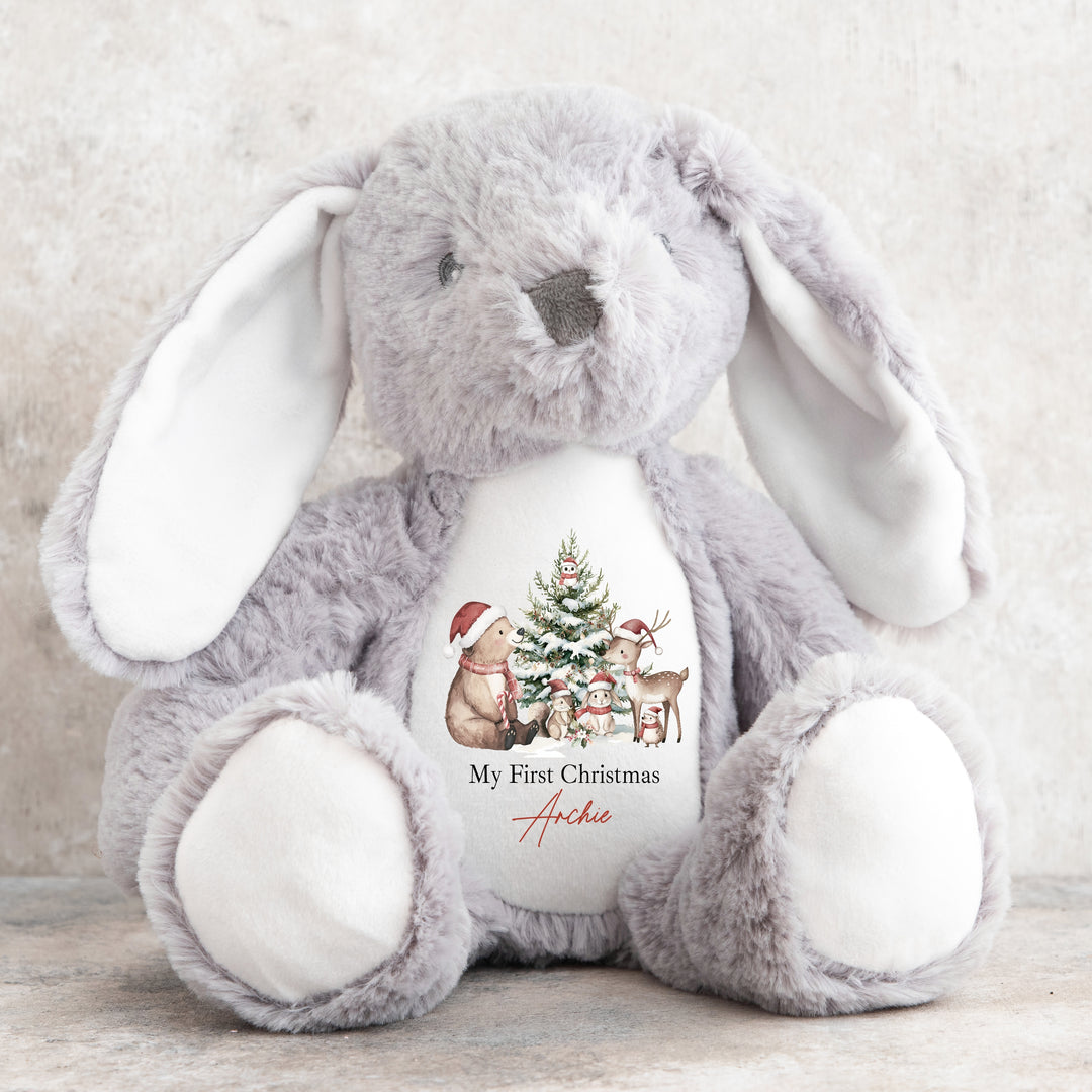Personalised Woodland Bear Christmas Reindeer/Penguin/Bunny