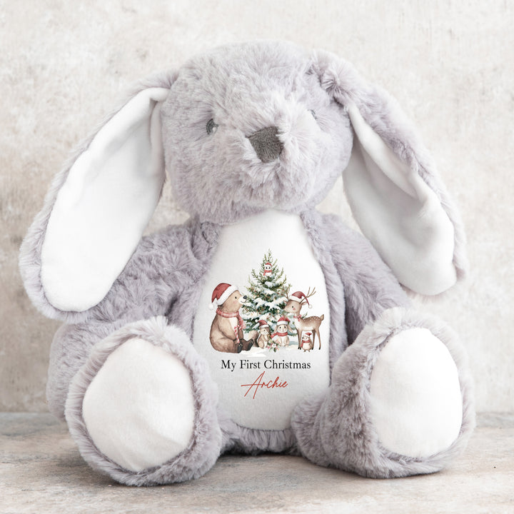 Personalised Woodland Bear Christmas Reindeer/Penguin/Bunny